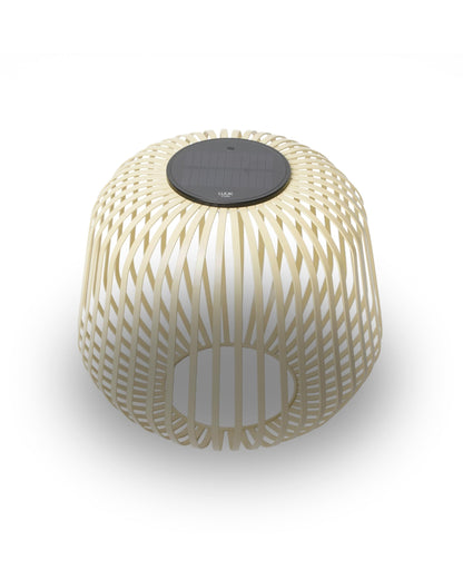 LUUK Studio Solis Wireless Solar LED Ambient Lamp, Warm White, Indoor Outdoor Cordless Lighting, Rust-Resistant, Ideal for Patio, Garden, Bedroom, USB-C Rechargeable, Soft Cozy Style, Sand, Size M