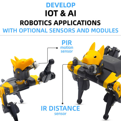 Petoi Programmable Robot Dog Bittle X V2 Alloy Servo (Construction) | Coding Smart Robot Dog Kit, Voice Controlled, Quadruped Interactive Robot for Kids, Open Source, STEM & Robotics Education