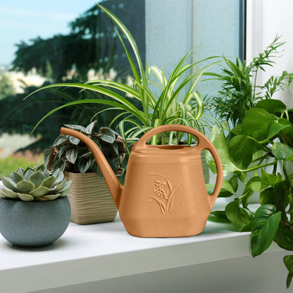 ZXJ Strength Plant Watering Can - for Indoor and Outdoor Home Garden Plants - with Long Spout - Copper Color - 1/2 Gallon