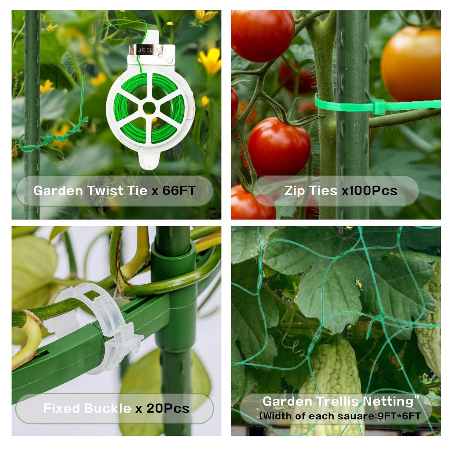 Cucumber Trellis for Raised Beds - 48"x30"x48"Sturdy Arch Trellis for Peas, Beans & Climbing Plants | Outdoor Vegetable Support, Garden Trellis Kit
