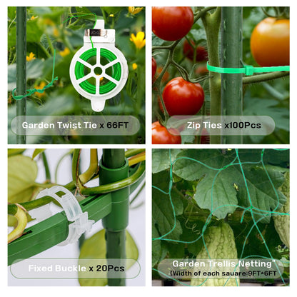 Cucumber Trellis for Raised Beds - 48"x30"x48"Sturdy Arch Trellis for Peas, Beans & Climbing Plants | Outdoor Vegetable Support, Garden Trellis Kit