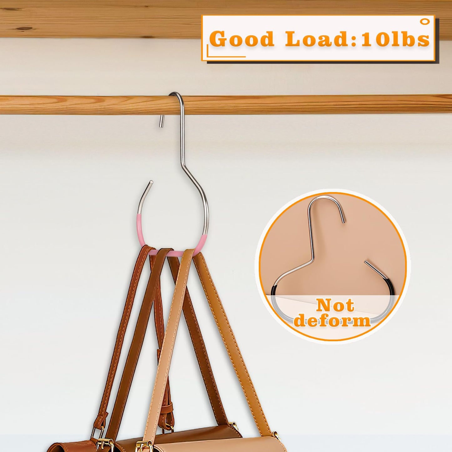 Vinommart 4 Pack Hat Organizer for Baseball Caps, Baseball Hanger Holder for Closet, Ball Cap Hat Racks Storage Organizer for Caps Beanie Belt Tie Purse