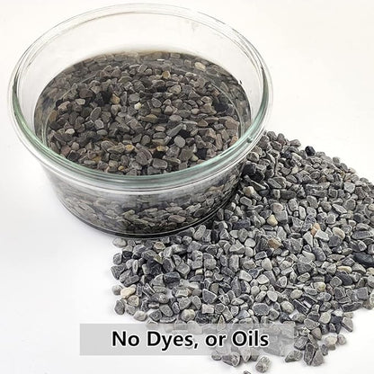 YISZM 10LB Succulent and Cactus Gravel, 1/5 Inch Natural Decorative Polished Pebbles for Landscaping, Grey River Rocks for Plants, Vases, Aquariums, Terrarium and Outdoor Gardening