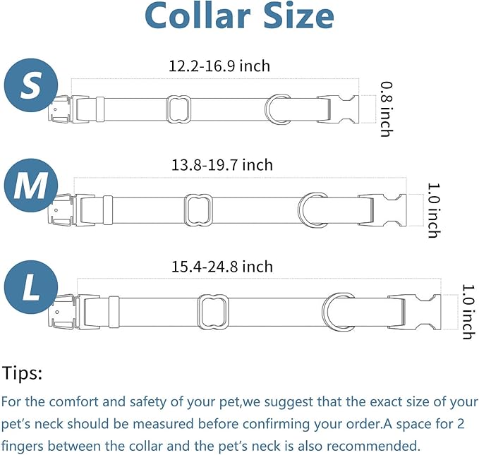 Dog Collar and Leash Set.Soft and Easy to Clean Vegan Leather with Rose Gold Metal Buckle for Small Medium Large Dogs (Light Purple, L(15.4”-24.8“)