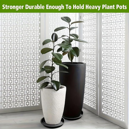 Usyios 16pcs Heavy Duty Round Plastic Plant Trays - Black Saucer for Indoor & Outdoor Flower Pots, Durable Easy-Clean Water Catcher, Sturdy Plant Pot Base for Home & Garden Use