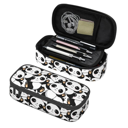 Geoocii Panda Large Capacity Pencil Case Organizer Pencil Pouch Stationery With Zipper School Supplies Pencil Bag For Girls Boys Teens Adult Office