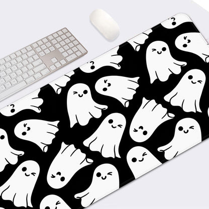 Britown Halloween Autumn Cute Large Mouse Pad for Desk, Fall Ghost Horror Computer Keyboard Mat Non-Slip Rubber Desk Mat Gaming Mousepad for Home Office Game, 31.5 x 15.7 Inch