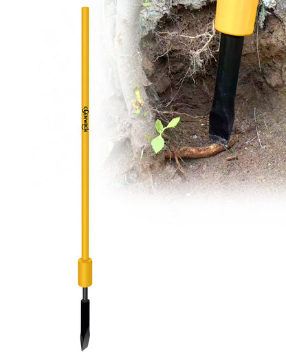 Tree Root Removal Tool, Heavy Duty Root Cutting Shrub Cutter Remover Tool Spade Bar, Fit for Bamboo, Tree Roots, Rocks, Shrubs, Bushes, Stumps. Sliding Gravity Hammer Mechanism