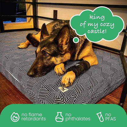 Molly Mutt Large Crib Mattress Cover - Rough Gem Print - Measures 27”x52”x5”- 100% Cotton - Durable - Breathable - Sustainable - Machine Washable Dog Bed Cover