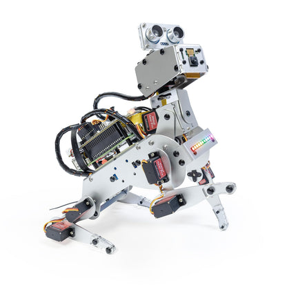 SunFounder PiDog AI Robot Dog Kit for Raspberry Pi 5/4/3B+/Zero 2W, Openclaw LLMs ChatGPT/Gemini/Grok, Voice&Video Recognition, Python, App, Battery, Gyroscope, Camera (RPI NOT Included)