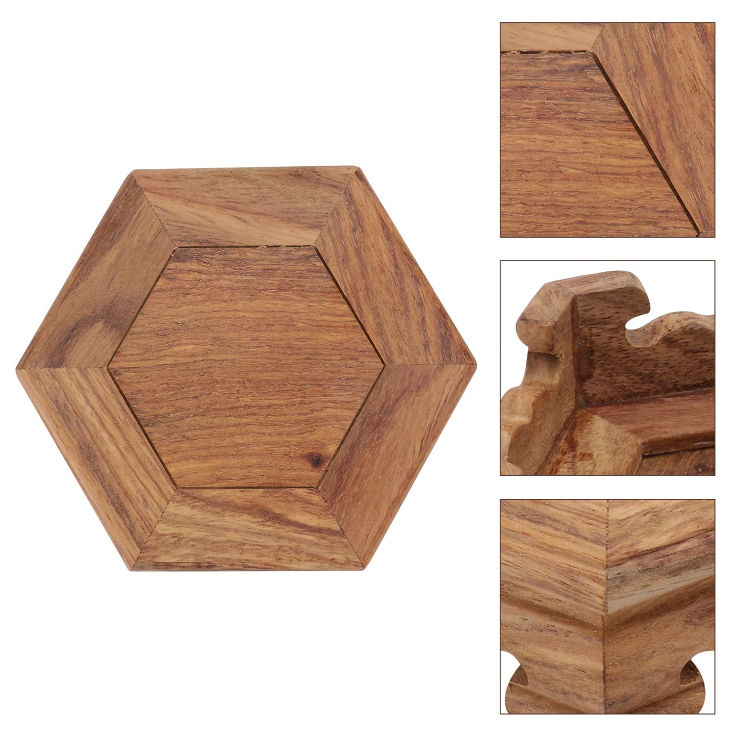 Cabilock Rosewood Base Decorative Flowerpot Stand 4.72 Inch Round Wooden Display Pedestal for Indoor Outdoor Plant Holder Home Garden Decor