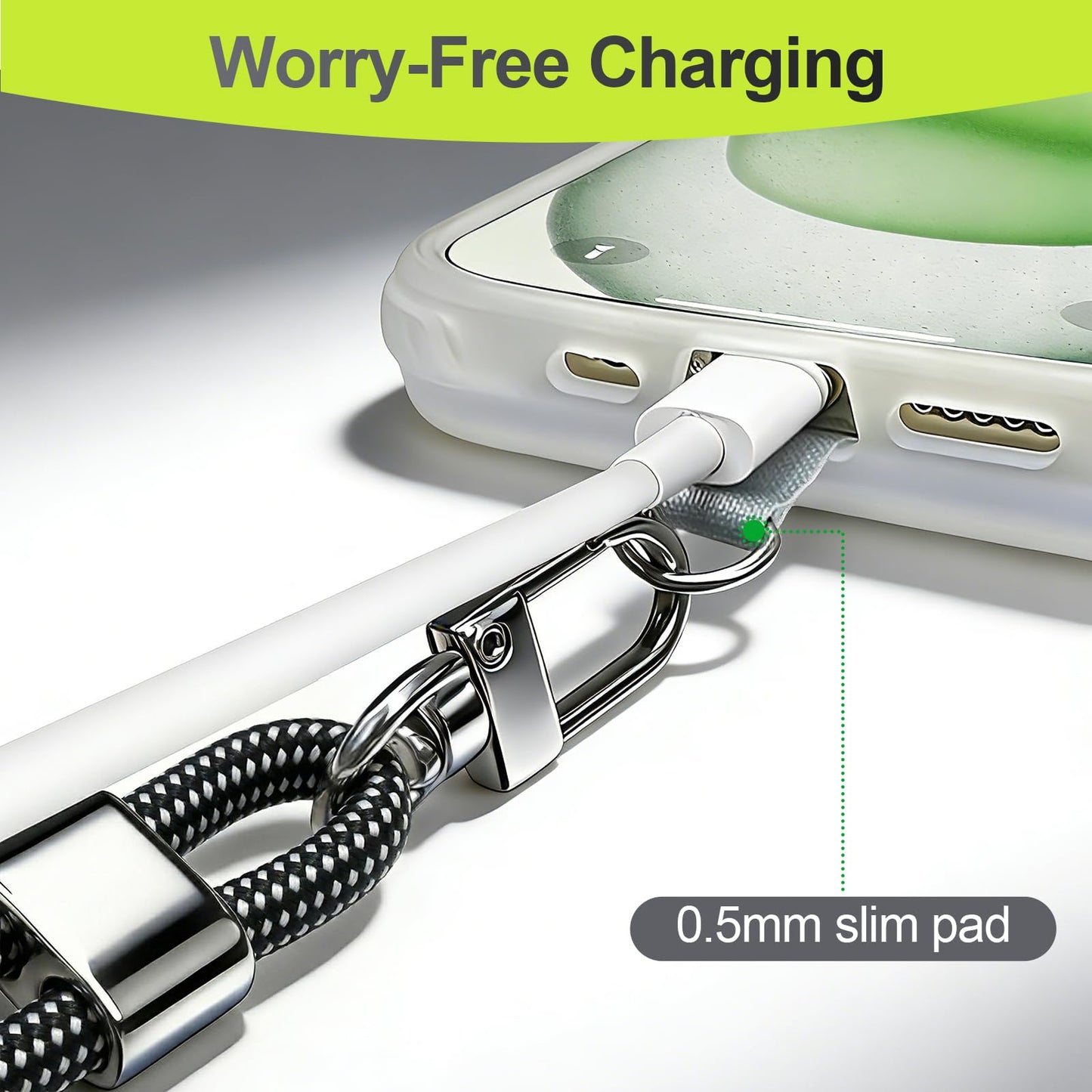 ZOYTONE Phone Lanyard & Phone Wrist Strap, 3 in 1 Adjustable Anti Theft Phone Strap for Cell Phone Lanyard, Convertible Crossbody Strap with Locking Knob for Travel Hiking Cycling Climbing (Black)