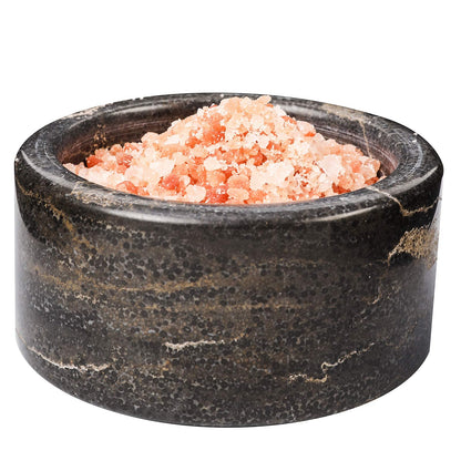 Marble Salt Box Salt Cellar with Lid 4 FL OZ Salt Holder Storage Container for Counter Salt Holder