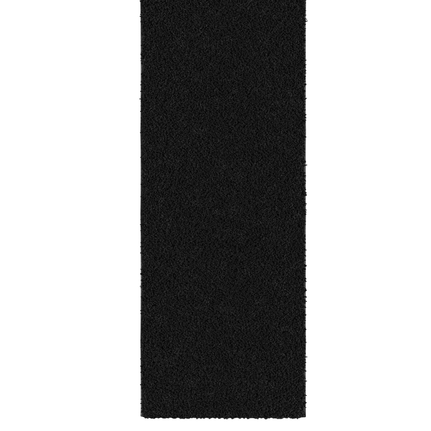 Ottomanson Shag Area Rug 3' x 5', Fluffy Bedroom Rug with Non-Slip Rubber Backing, Soft Non-Shedding Accent Rug for Living Room, Nursery, Entryway, Dorm, Black
