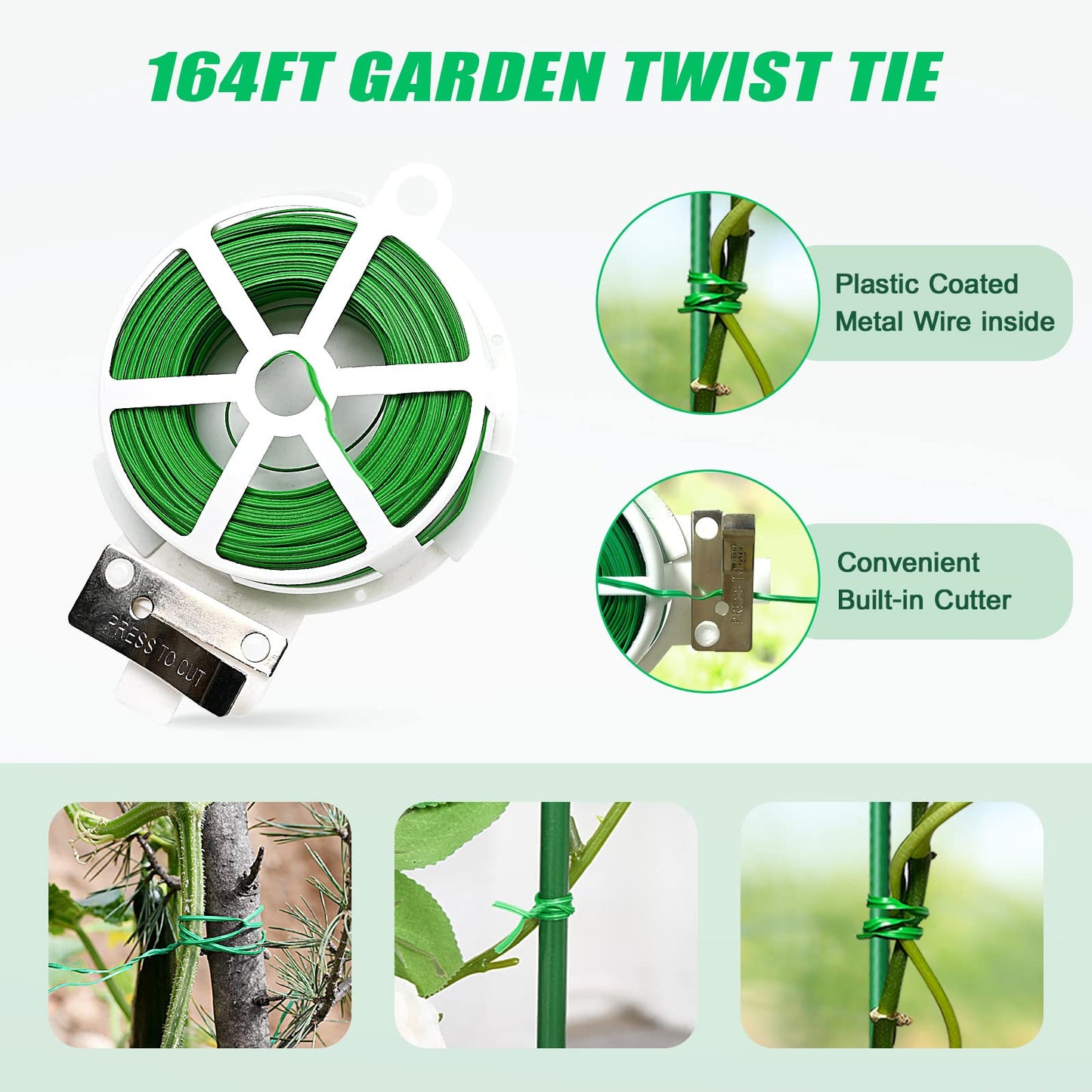 DoCred Cucumber Trellis, 2 Pack Foldable A Frame Trellis for Raised Bed Climbing Plants, Vegetables, Includes Plant Support Clips, Twist Ties, Plastic Ties- Made from PVC-Coated Steel