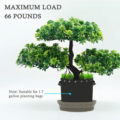 Molgoc Self-Watering Base with Visible Water Level,5-Pack,Keeps Leaves and Flying Insects Out,Maintains Water Quality, Brown.(Without Wheels).