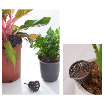 100PCS Plastic Fertilizer Box, Mesh Basket with Lid, Planting Fertilizer Net Pot, Just Needs to be Inserted Directly Into The Growing Soil (Large Size with Lid)