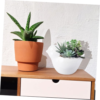 IWOWHERO Bird Flower Pot Ceramic Succulent Planting Container Creative Plant Flowerpot Bird Plant Sitters