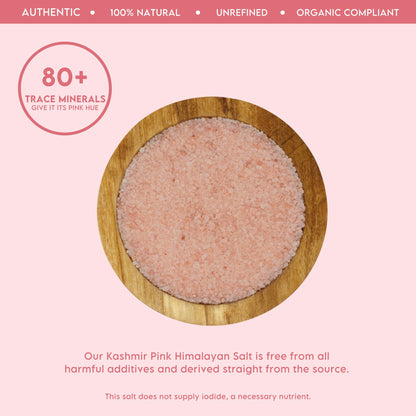 LA SALT CO Kashmir 2.5 Lbs Pink Himalayan Salt Jar, X-Fine | 100% Pure, Food Grade with 84 Trace Minerals | Kosher Certified, Vegan, Non-GMO, & Cruelty-Free