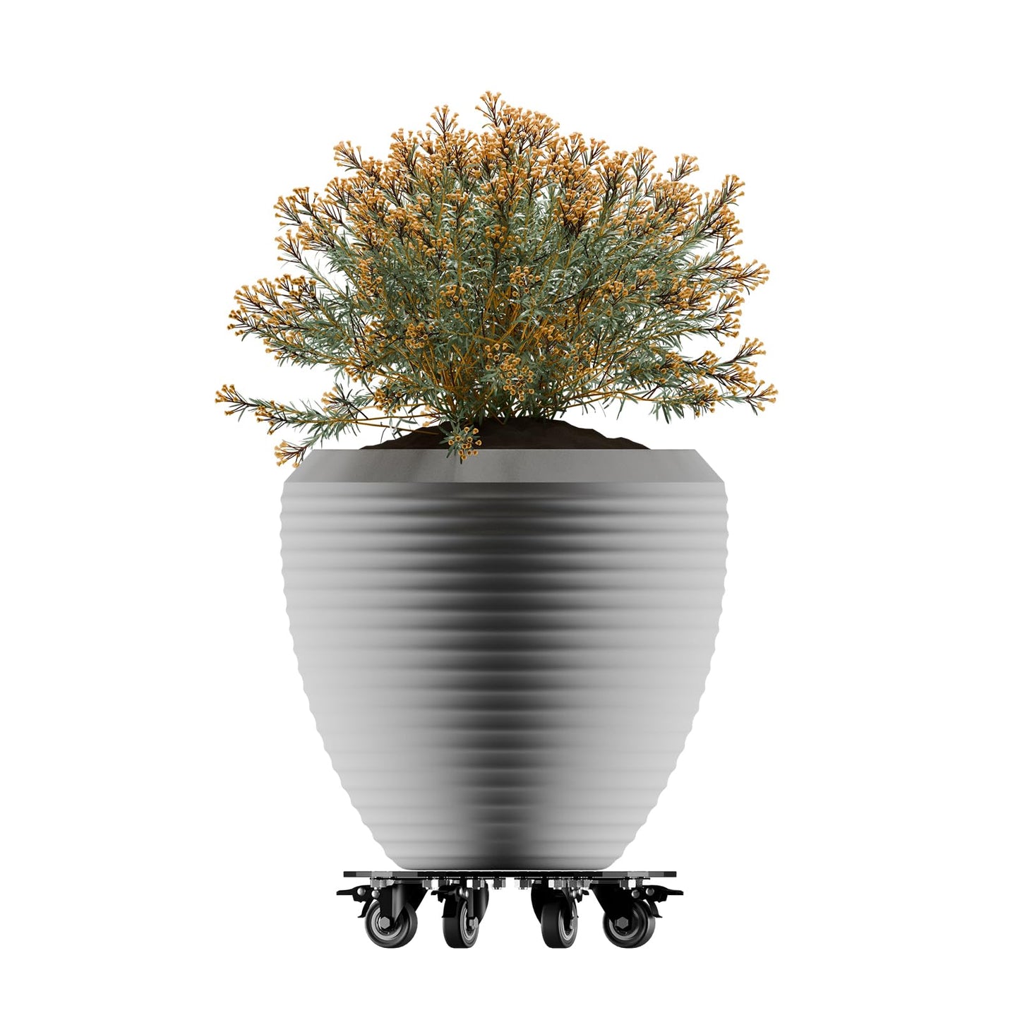 NULTRUMA Plant Caddy with Wheels, 3.0mm Thick Heavy Duty Steel Rolling Plant Stand, 500 lbs Load Capacity, Indoor Outdoor Plant Dolly for 12 Inch Flower Pots, Garden Plant Mover with Casters