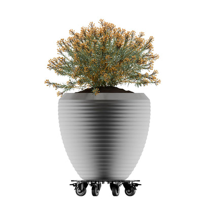NULTRUMA Plant Caddy with Wheels, 3.0mm Thick Heavy Duty Steel Rolling Plant Stand, 500 lbs Load Capacity, Indoor Outdoor Plant Dolly for 12 Inch Flower Pots, Garden Plant Mover with Casters