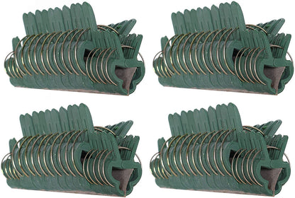 Plant Clips Green Gentle Gardening Plant & Flower Lever Loop Gripper Clips, Tool for Supporting or Straightening Plant Stems, Stalks, and Vines, Garden Clips, by RamPro (80 pc)