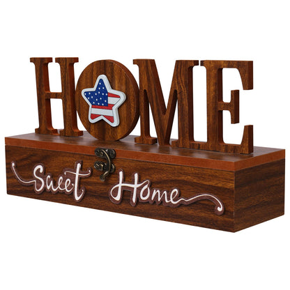 JIALEIXI Interchangeable Home Sweet Home Sign, Wooden Seasonal Tabletop Plaque Decorations, for All Seasonal Desktop House Living Room Indoor Decor.