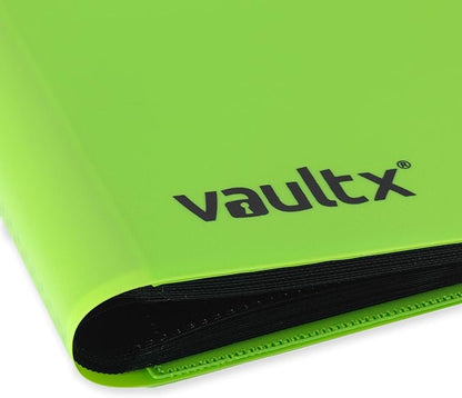 Vault X 9 Pocket Standard Strap Binder, Holds 360 Trading Cards in 20 Side-Loading Pages (Green)