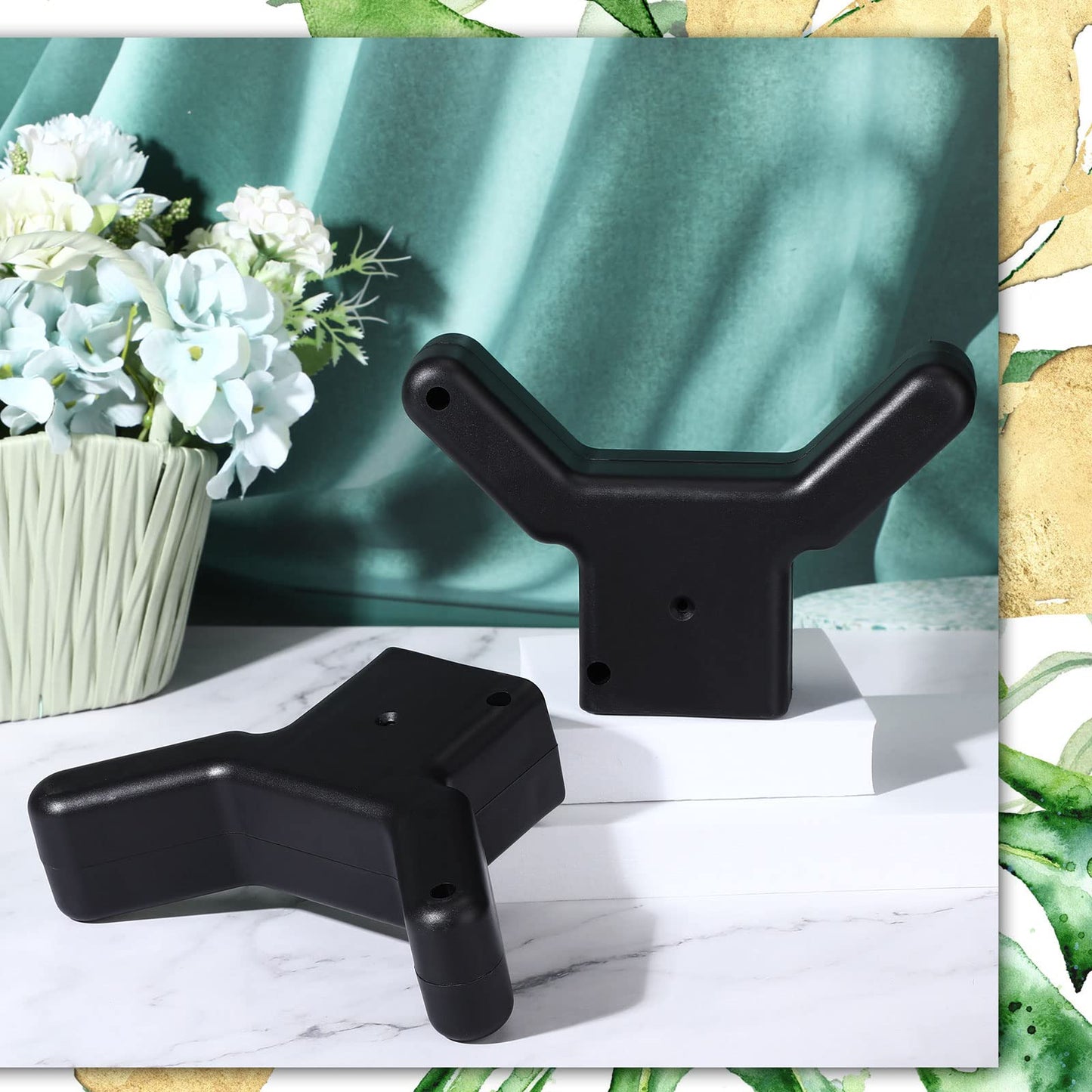 Yungyan 8 Pcs Tree Support, Plastic Fruit Branch Support Device Tree Brace Prevent Them from Breaking for Vineyards Ornamental Gardens Orchards Fits on Standard 1.57 x 1.57 Inch Lumber (Black)