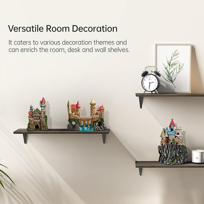 Aquarium Castle Decor – Resin Medieval Fish Tank Decorations with Hiding Holes, Betta Fish Tank Accessories Ornaments, Large Aquarium Decor, Gift for Kids & Fish Lovers