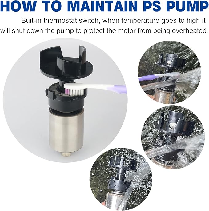 WaterRebirth (7000GPH-320W, UL listed) Large Fountain Submersible Water Pond Sump Pump Aquarium Electric Waterfall Pump Outdoor PS- 7000