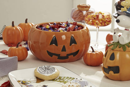 Lenox Serveware, The Great Pumpkin Hors D'Oeuvres Tray, Porcelain Tray, Halloween Decor Indoor, Hand Wash Only, Featuring Peanuts Design, Snoopy, Halloween Party Supplies (1 Piece, 13.75 x 7.75-Inch)