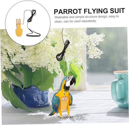 HANABASS Parrot Harness Lightweight Breathable Flying Suit with Adjustable Wear-Resistant Leash for Small Birds Cockatiels Conures