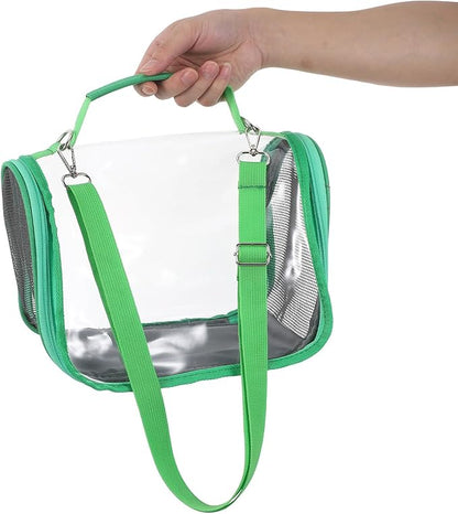 Toddmomy Portable Bird Travel Carrier Bag Lightweight Small Parrot Travel Cage Carrier for Outdoor Trips with Green Compact Design Suitable for Budgies and Small Birds