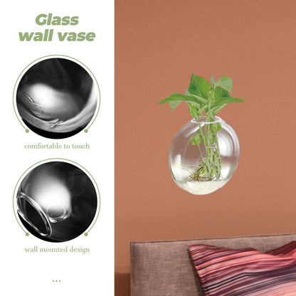 NUOBESTY Wall Mounted Hydroponic Vase Glass Planter Hanging Plant Terrarium Bottle for Indoor Home Décor Hydroponic Plants,