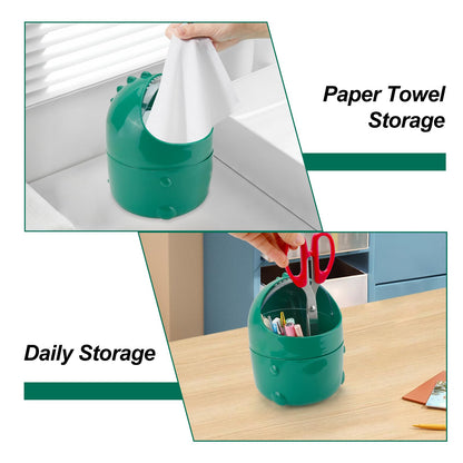 CEYAZYE Desktop Trash Can with 90 Trash Bags, Cute Mini Garbage Can with Flip Lid, Creative Removable countertop Waste Basket Storage bin for Home Kitchens Offices Bathrooms