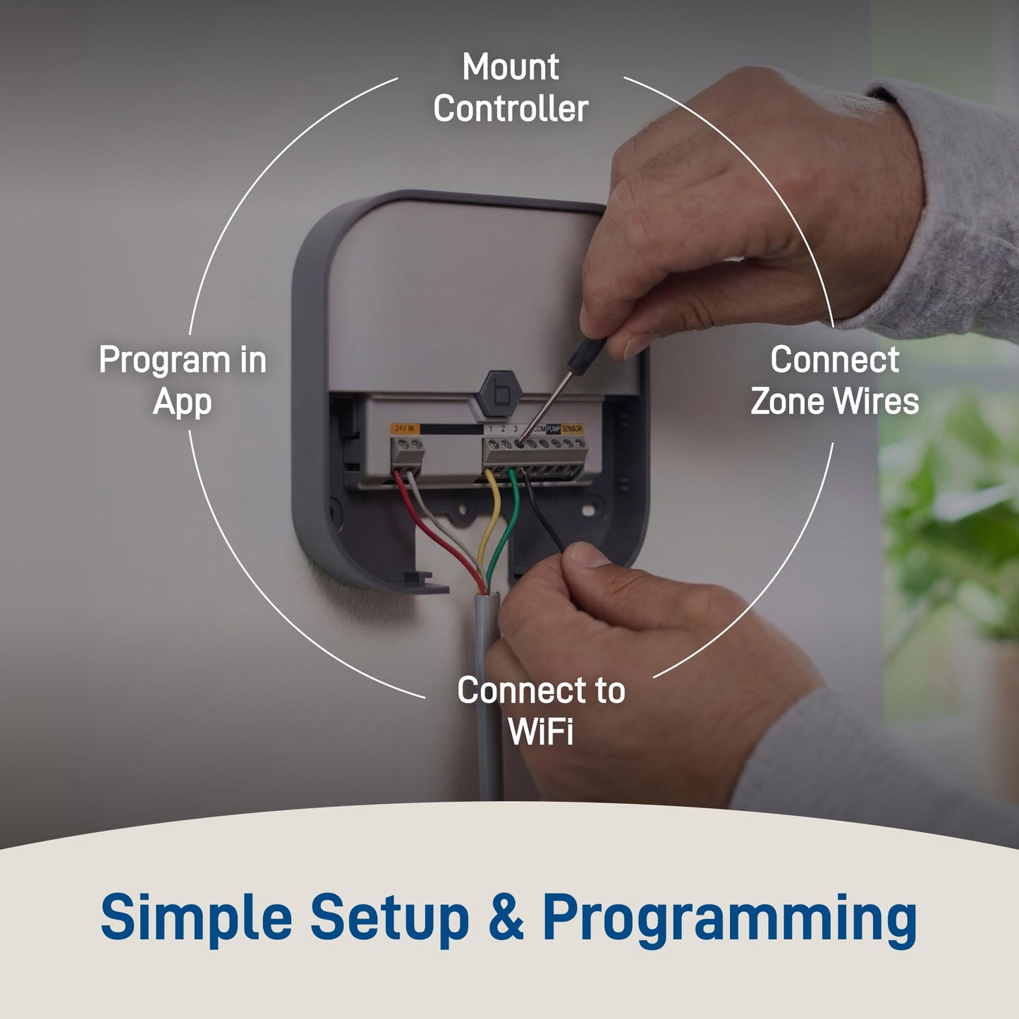 Orbit B-hyve Indoor Smart Sprinkler Controller - 8-Zone - WiFi Irrigation Controller - App Controlled Irrigation with Weather Adjustment - Easy Installation Smart Home Ready Device - 57925