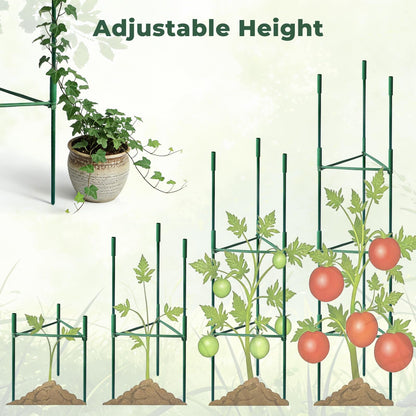 SDLDEER 6 Pack Tomato Cages for Garden, Up to 48in Adjustable Tomato Cage, Tomato Stakes Plant Cage for Garden Plant Support, Climbing Vegetables Plants Flowers
