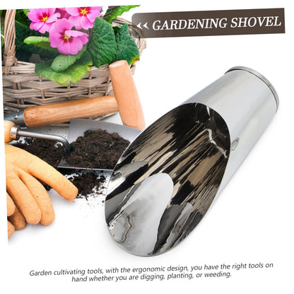 FUNOMOCYA Stainless Steel Bucket Shovel Bonsai Soil Scoop Plastic Soil Scoops for Garden Fertilizer Feed Scooper Small Soil Scoops Gardening Supplies Potted Scoops for Stainless Steel