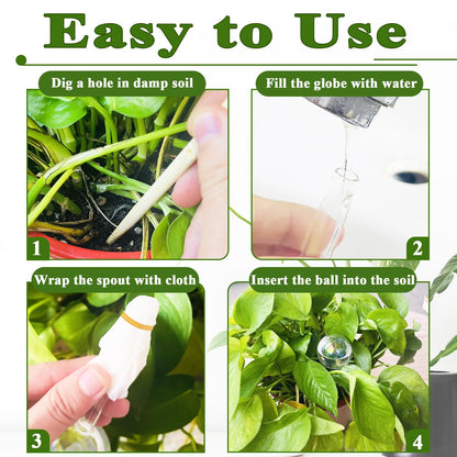 Pynqdfu 8 Pcs Plant Watering Globes,Glass Rainbow Gradient Plant Watering Globes,Self Watering Planter Insert,Automatic Plant Watering Devices for Indoor Outdoor,Flowerpot,Hanging Plants,Home Garden