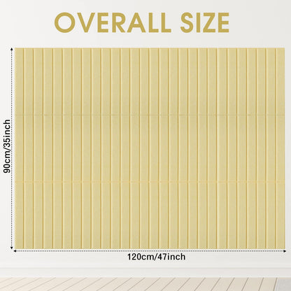 Honoson 12 Pack 48"x 36" Large Cork Board Alternative Felt Bulletin Board Wall Tiles with Safe Square Adhesive Roll Cork Tiles for Walls Home Office Classroom Back to School Pin Panels(Light Yellow)