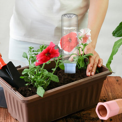 DoubleFill 8 Pcs Terracotta Plant Watering Spikes Self Watering Planter Insert Automatic Plants Waterer Devices 8 Colors Slow Release Stakes for Indoor Outdoor Vacation