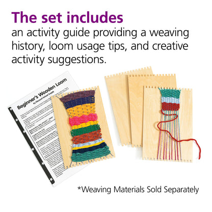 Colorations RLOOM Beginners Wooden Loom, Set of 12, for Kids, Arts & Crafts, Weaving, Craft Activity, Motor Skills, Critical Thinking, Basket, Jewelry, Crochet, Teaching, Educational