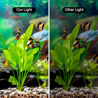 WEAVERBIRD Double Head Aquarium Fish Tank Light 15W 32 LED Aquarium Planted Clip Lamp 1600LM White LED Lighting for 8-15 Inch Fish Tank