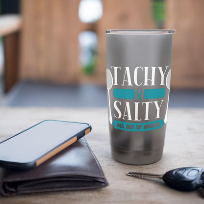 Salty Out Of Spoons POTS Salt Dysautonomia Turquoise Ribbon Stainless Steel Insulated Tumbler
