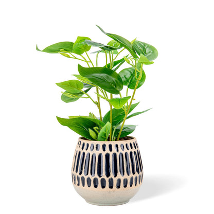 Chonsun Ceramic Planter 4 Inch Plant Pots Indoor Outdoor Succulent Plant Pot Flower Pots Mid-Century Planter Ceramic Pot