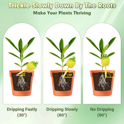 Plant Watering Globes,Self Watering Pots for Indoor Plants,Self Watering Planter Insert,Glass Plant Watering Devices,10 oz Slow Release Automatic Watering Spikes,Bonus Garden Shears