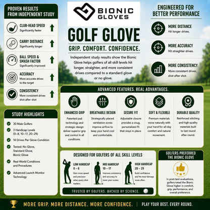 Bionic Men's StableGrip with NaturalFit 2.0 Golf Glove with Dual Expansion Thumb for Best Fit - Premium Cabretta Leather… (White, XXX-Large, Right)