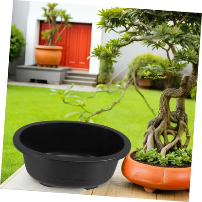 Toddmomy 2Pcs 19 Inch Large Oval Bonsai Training Pots, Plastic Bonsai Planters with Drainage Holes for Indoor Outdoor Garden Nursery Balcony Office