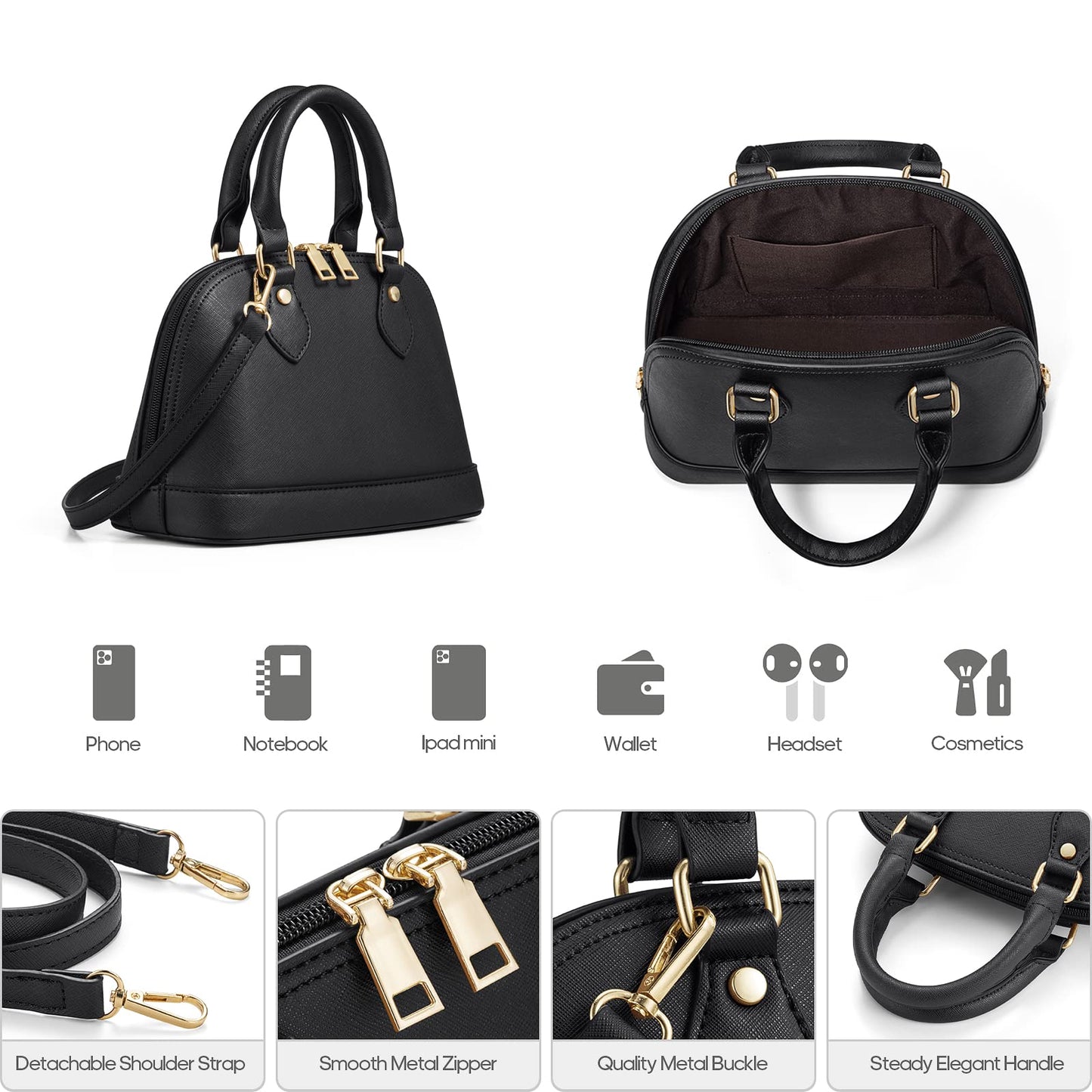 4PCS Women Fashion Handbags Purses Wallet Shoulder Bags Casual Tote Bag Crossbody Bags, Handbag Set Gift for Ladies Girls, Satchel Purse Set for Women